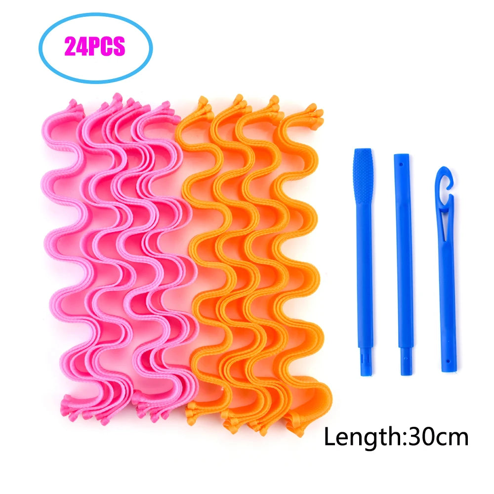 Magic Heatless Hair Curlers Set for Soft Natural Curls