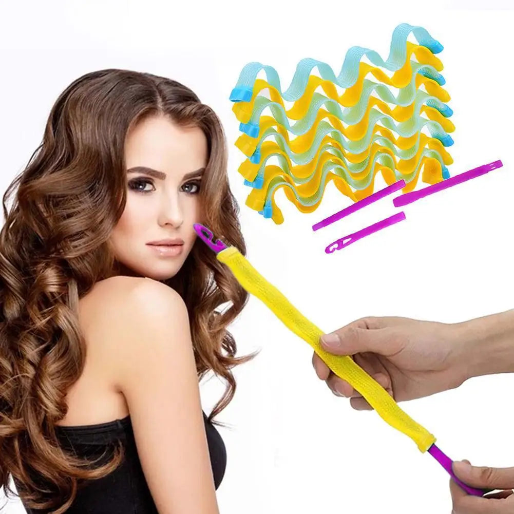 Magic Heatless Hair Curlers Set for Soft Natural Curls