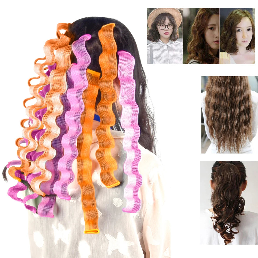 Magic Heatless Hair Curlers Set for Soft Natural Curls