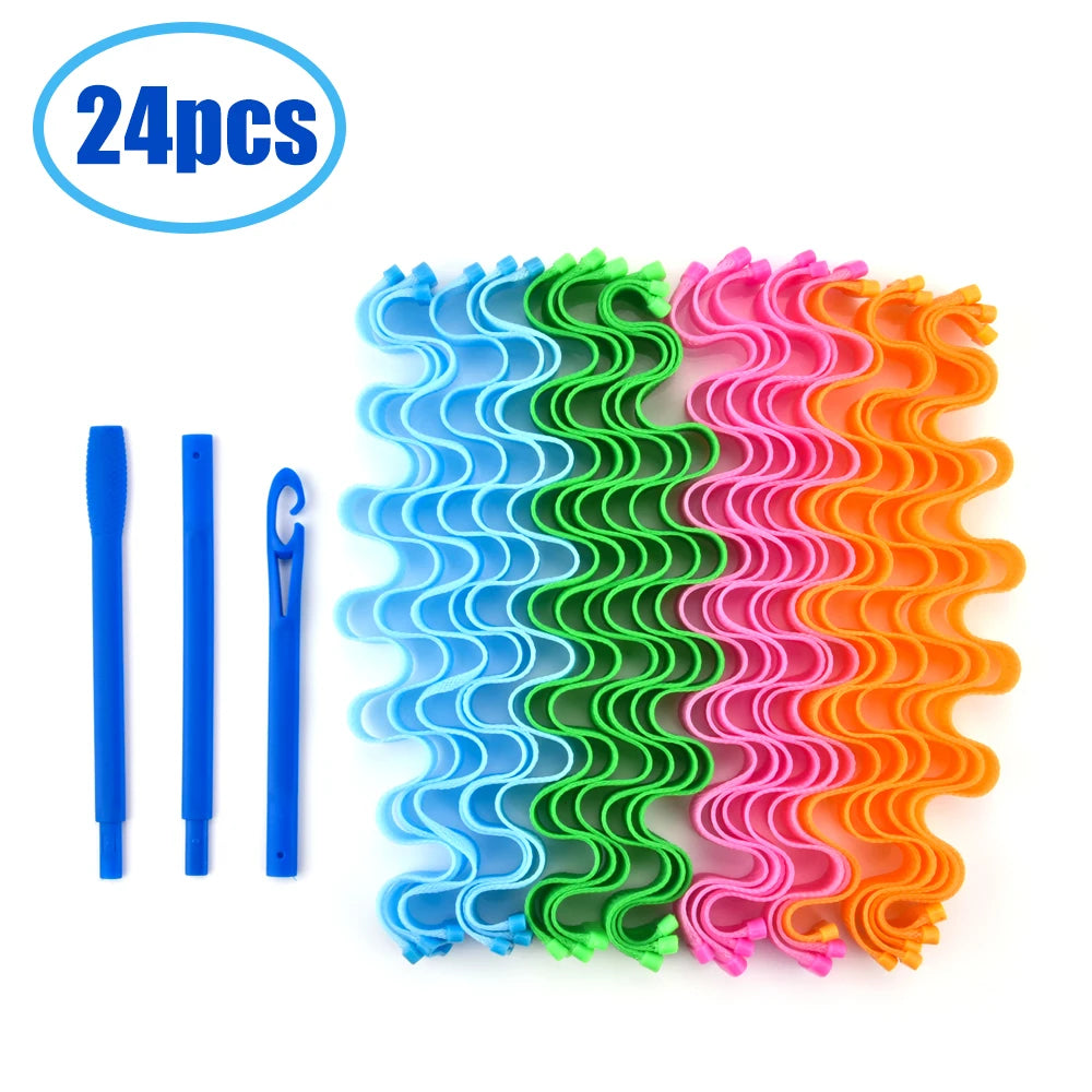 Magic Heatless Hair Curlers Set for Soft Natural Curls