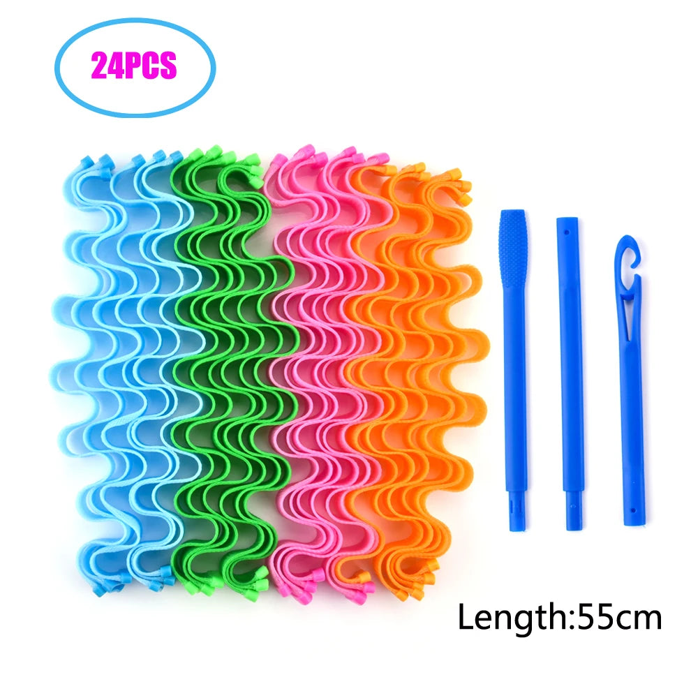 Magic Heatless Hair Curlers Set for Soft Natural Curls