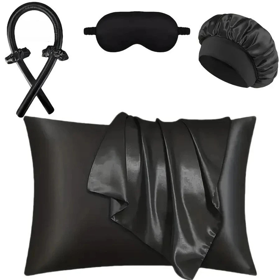 No-Heat Curling Wand Set with Shower Cap & Eye Mask