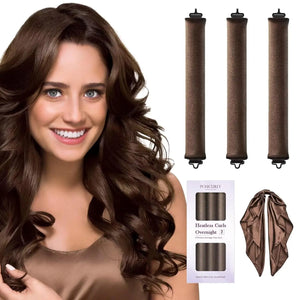 Heatless Hair Curler Set with Satin Scarf for Overnight Curls