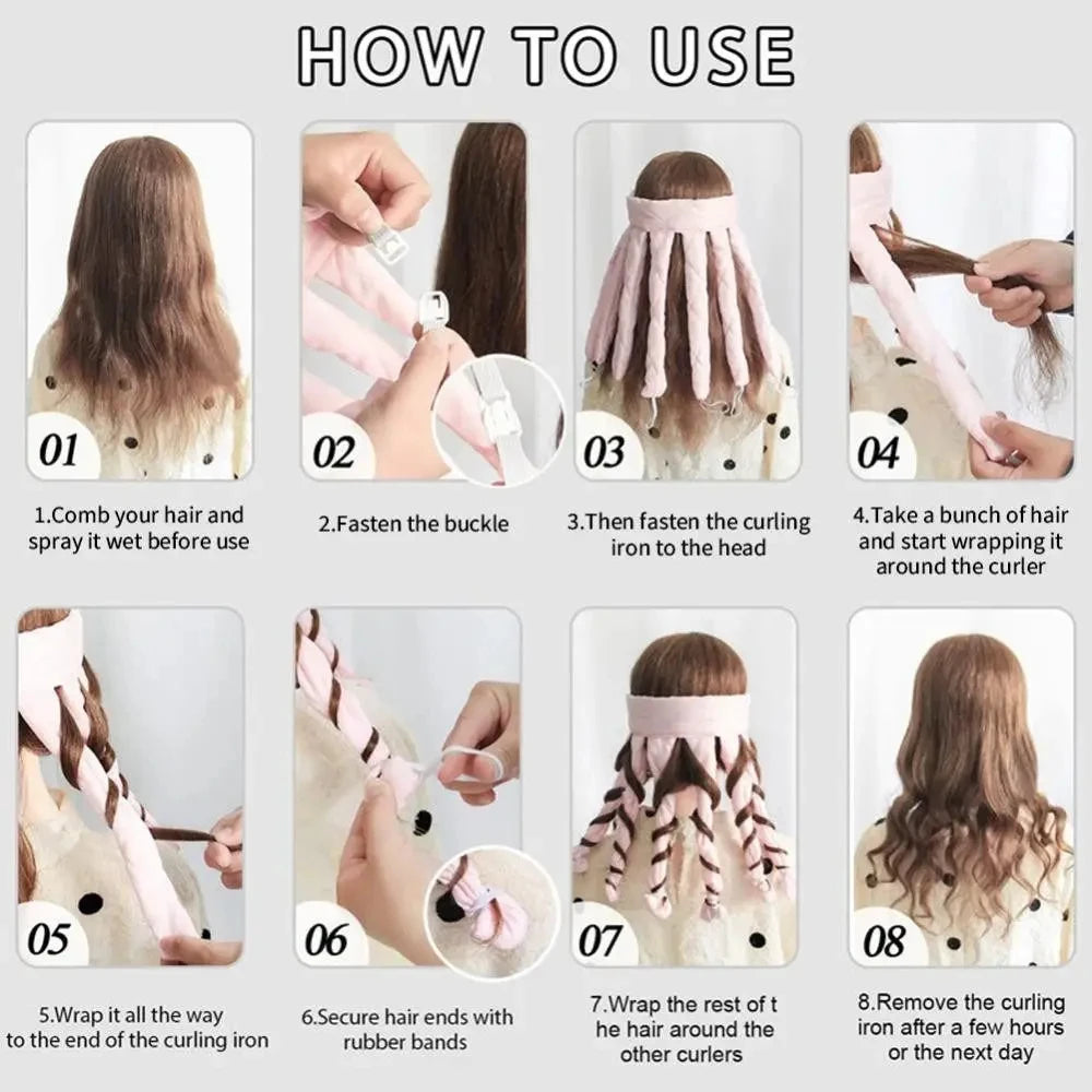 Heatless Curling Rod Headband for Overnight Curls