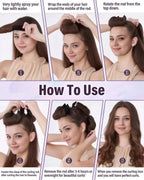 Heatless Hair Curler Set with Satin Scarf for Overnight Curls