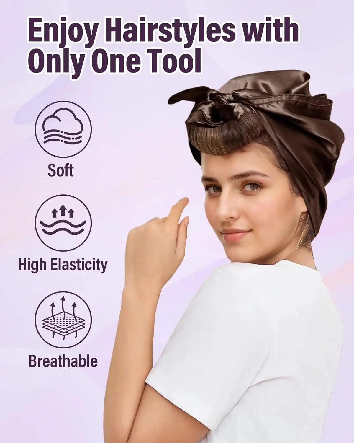 Heatless Hair Curler Set with Satin Scarf for Overnight Curls